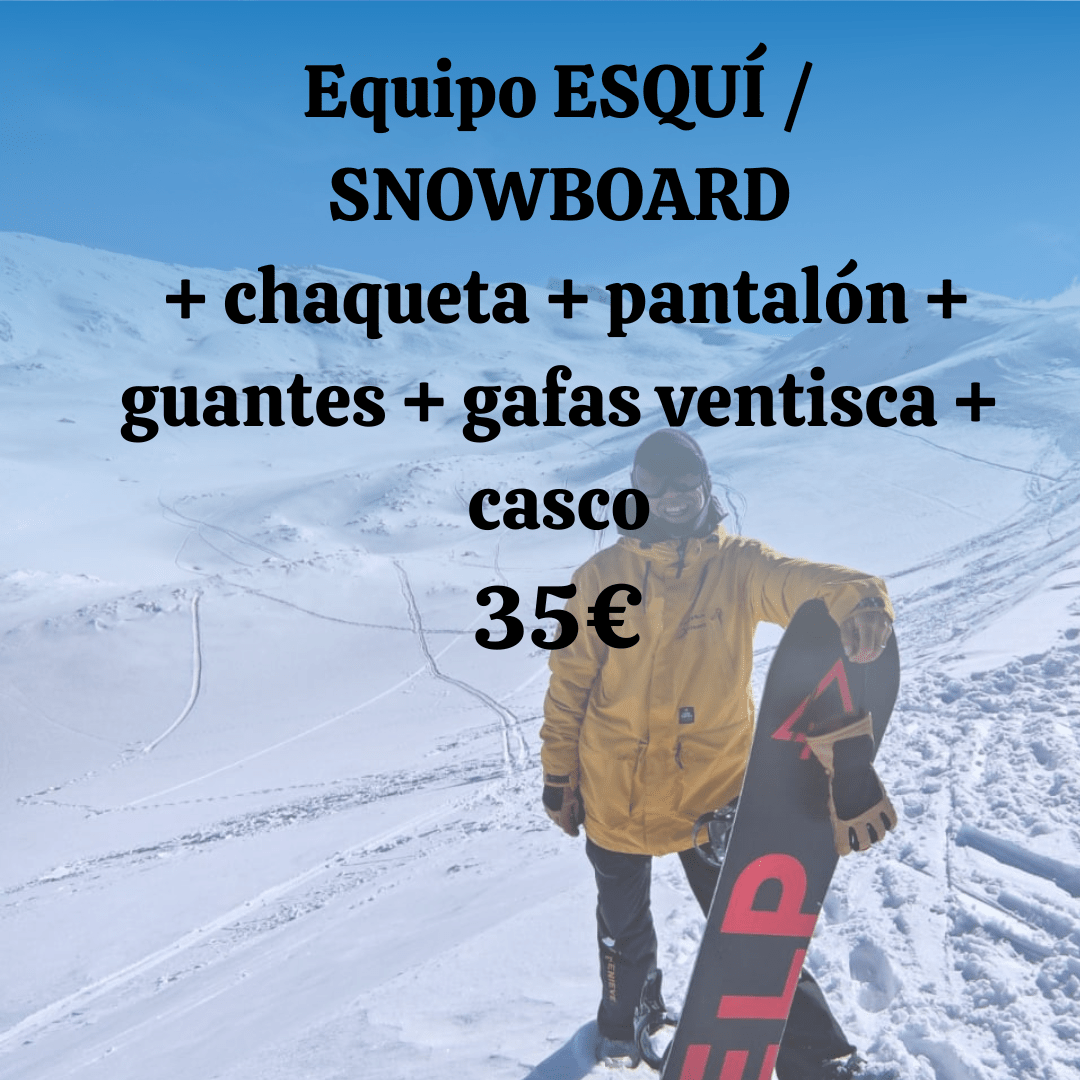 Pack Equipo + Ropa de nieve Escuela de Esquí - Sierra Granada